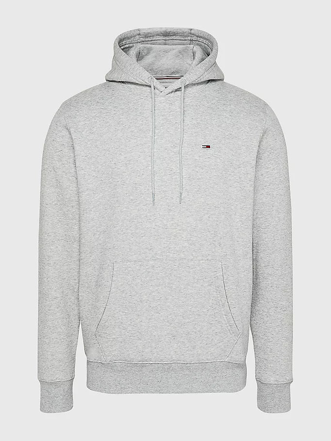 Tommy Jeans Flag Patch Hoodie Light Grey