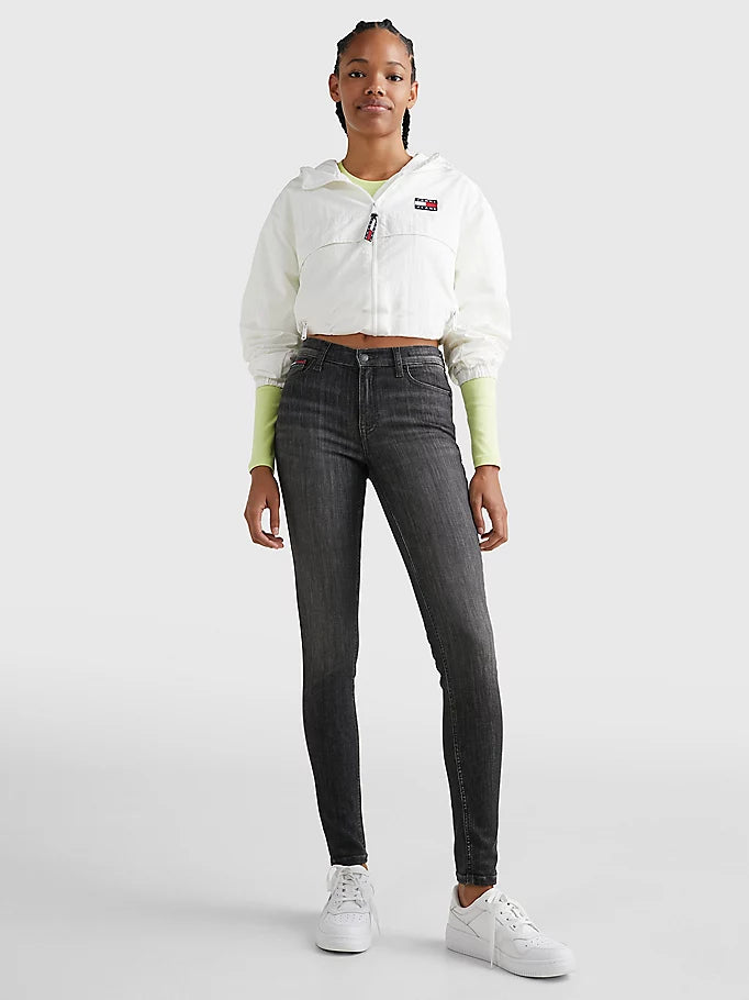 Tommy Jeans Nora Mid Rise Skinny Distresssed Grey