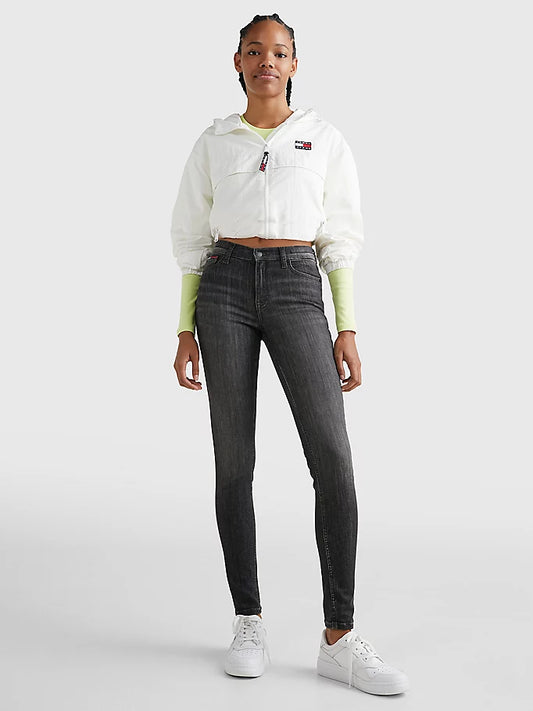 Tommy Jeans Nora Mid Rise Skinny Distresssed Grey
