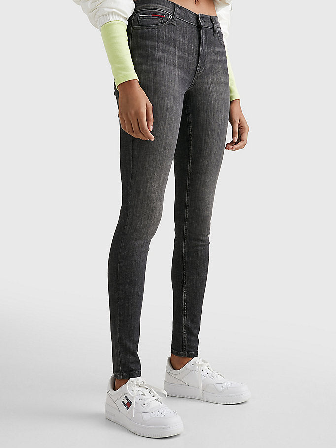 Tommy Jeans Nora Mid Rise Skinny Distresssed Grey