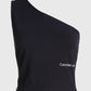Calvin Klein Milano Jersey One-Shoulder Top Black